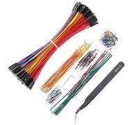Bestlus Breadboard Jumper Wires 20AWG più 140 pezzi di forma a U preformata e kit di fili Jumper assortiti più pinzette ESD, femmina a femmina 0.1'' Head Jumper Wires Cable Kit per Arduino (6" / FF)