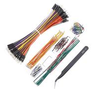 Bestlus Breadboard Jumper Wires 20AWG Plus 140 pezzi forma a U preformata e assortita Jumper Wires Kit Plus ESD Tweezers, Bread board M/M 0.1'' Head Jumper Wires Cable Kits For Arduino (6" / MM)