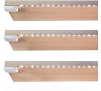 BestLuz Strisce Luminose a LED a Batteria per Cucina Sotto L'armadio, Mensole, Confezione da 3 Senza Fili, Bianco Neutro, 4000K