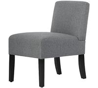 BestMassage Sedie da pranzo per soggiorno Sedia senza braccioli Design moderno in tessuto senza braccioli Accento contemporaneo Sedie da pranzo Divano con gambe in legno massello