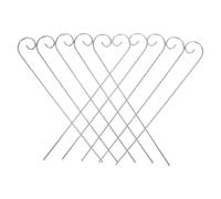 BESTOMZ 10 Pezzi Gancio da Giardino e Costruzione Durevole Resistente in Ferro Argento per Appendere Piante e Mangiatoie per Uccelli, Design Elegante per Spazi Esterni