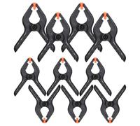 BESTOMZ 10 Pezzi Morsetti a Molla in Plastica Neri Set da Resistenti e Multifunzione per Progetti Fai da Te e Lavorazione del Legno