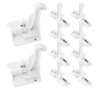 BESTOMZ 12 Pezzi Chiudi Cassetti Ragazzo Ragazza, Serratura Armadio Invisibile per Armadi e Cassetti, ABS Bianco, Sicurezza per, Facile Installazione, Adesione Resistente