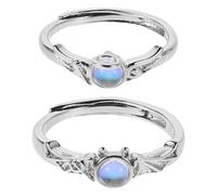 BESTOMZ 2 Pezzi Anello Regolabile per Coppie in Rame Design Angelo e Demone, Stile Moderno e Minimalista, per Compleanni e Appuntamenti Romantici