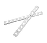 BESTOMZ 2 Pezzi Binario di Supporto per Ripiano Freezer, Barra a Scala per Scaffale Frigorifero Commerciale, Acciaio Inossidabile, 10,3 Pollici, Argento, per Supermercati
