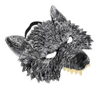 BESTOMZ 2 Pezzi Maschera di Lupo per Carnevale e Halloween in Pu, Mezza Maschera Realistica e Riutilizzabile, Comoda da Indossare per Feste e Cosplay
