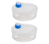 BESTOMZ 2 Pezzi Secchiello Pieghevole con Rubinetto 3l, Contenitore Acqua | Capacità 0,8 Litri, Materiale Ldpe, Manico Integrato, Struttura Compatta, Uso Campeggio e Lavoro All'aperto