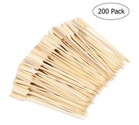 BESTOMZ 200 pezzi di spiedini in bambù con paletta, bastoncini per arrostire
