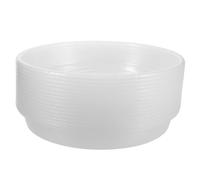 BESTOMZ 25 Sottovasi Rotondi Trasparenti in Plastica per Fioriere Diametro Interno 12,5 Cm, Vassoi Raccogli Acqua per Piante da Interno ed Esterno, Base per Vaso da Giardino e