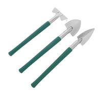 BESTOMZ 3 Pezzi Acciaio Inox Set Attrezzi da Giardinaggio Mini Verde per | Tre Pezzi Cazzuola, e Pala, Impugnature Arrotondate, per Piante e Coltivazione in Dormitorio