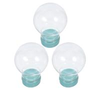 BESTOMZ 3 Pezzi Set Globo di Neve Fai in Vetro Trasparente 45 MM | Tappo in Gomma a Vite, Accesso Richiudibile, per Terrari Diy, Ricordi e Decorazioni Festive