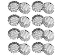BESTOMZ 30 Pezzi Stampo per Crostata in Acciaio Inox, Forma Fiore, Argento | Bordi Scanalati e Finitura Lucida, Rilascio Facile e Riutilizzo Frequente, per Crostate e Quiche