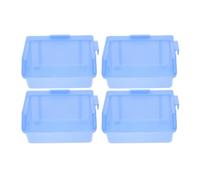 BESTOMZ 4 Pezzi Scatole di Plastica Impilabili per Attrezzi e Chiavi, Blu | Riutilizzabili e Precise, per Manutenzione Domestica E'aperto, Facile Estrazione e Riordino degli Utensili