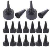 BESTOMZ 50 Pezzi Tappi Bottiglie Nero in Plastica, Riutilizzabile | Bottiglie Cosmetiche e Acqua, Finitura Liscia Lucida, Uso Casa e Ufficio, Confezione Conveniente