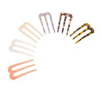BESTOMZ 6 Pezzi Forchetta per Chioma a U a Tre Denti in Acetato Vintage | Stile Francese, Uso Chignon e Raccolti, Fissaggio Sicuro una Sola Mano, per Donne