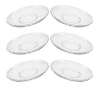 BESTOMZ 6 Pezzi Piatti da Antipasto in Vetro Trasparente Rotondi, Eleganti | Biscotti e Snack, Bordo Resistente alle Scheggiature, per Tavole Raffinate, Caffè e Incontri