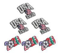 BESTOMZ 6 Pezzi Spilla Mondiali 2026 in Lega, Accessorio Versatile per | Design Bandiera Unico, per Feste di Celebrazione e Giornate Partita, Badge da Giacca e Zaino