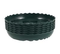 BESTOMZ 6 Sottovasi Rotondi in Resina Ispessita per Piante da Interno e Giardino, Vassoio Drenante da 18,3 Cm Verde Scuro per Vaso, Base Raccolta Acqua per Piante Grasse, Erbe
