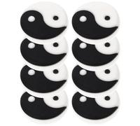 BESTOMZ 8 Pezzi Smorzatore in Silicone, Design Tai Chi | Installazione Semplice, Aderenza Stabile Sulle Corde, per Giocatori Junior e Match su Terra Battuta