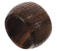 BESTOMZ Anello in Legno Duro Design Sutra del Cuore, Anello Decorativo Unisex per Dita, Accessorio Quotidiano Uomo e Donna