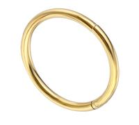 BESTOMZ Anello per Naso in Acciaio al Titanio Oro, Forma Rotonda, Resistente e Durevole, Design Semplice alla Moda, per Feste e Performance di Danza