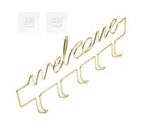 BESTOMZ Appendichiavi da Parete in Ferro Oro Resistente e Multiuso, Porta Asciugamani e Chiavi per Cucina e Camera da Letto, Set 1 Pezzo senza Foratura