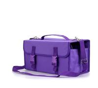 BESTOMZ Astuccio con Zip per Pennarelli, 120 Scomparti, Porpora | Poliestere Resistente, Tracolla Rimovibile, Tasca Posteriore con Cerniera, Anello Elastico per Posizionamento