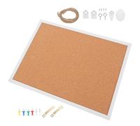 BESTOMZ Bacheca in Sughero da Parete Cornice in Legno 30x40cm per Casa e Ufficio, per Mostrare Note e Foto, Set Chiodi Inclusi