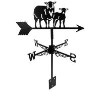 BESTOMZ Banderuola e Indicatore Direzione Vento Segnavento in Ferro Nero a Forma di Pecora Decorazione Esterna Resistente Facile Installazione per Giardino e Cortile
