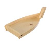 BESTOMZ Barca per Sushi in Legno, Vassoio Artistico Marrone per Ristoranti | Forma a Barca Intagliata a Mano, Rivestimento Alimentare, per Catering e Presentazione Ordinata del Sushi