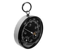 BESTOMZ Barometro Manuale da Interno Telaio in Lega di Alluminio Nero | Lettura Pressione Aria, senza Liquidi Né Elettricità, Portatile, per Casa e Pianificazione Viaggio Breve