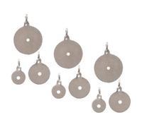 BESTOMZ Bersagli in Acciaio Inox 9 Pezzi Piastrine Metalliche Spesse per Allenamenti di Gruppo e Gare all'Aperto, Bersagli Rotondi da 2-4 CM per Tiro al Bersaglio