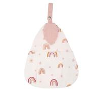 BESTOMZ Borsa Fasciatoio Portatile Arcobaleno da Appendere per Culla Rosa | Poliestere, Pieghevole e Traspirante, Cinghie Larghe Regolabili, Facile da Pulire e Asciugare