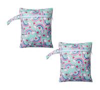 BESTOMZ Borsa Porta Pannolini 2 Pezzi Cerniera, Organizer Sospeso Riutilizzabile per Pannolini Bagnati e Asciutti, Leggero e Portatile per Viaggi e Uso Esterno