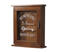 BESTOMZ Cassetta Portachiavi da Muro in Pino Marrone per Ingresso, Facile da Installare e Resistente, Elegante Porta Chiavi Creativo per Casa e Corridoio
