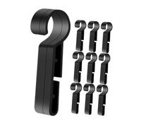 BESTOMZ Clip per Casco da Lavoro 10 Pezzi in Plastico Nero Fissaggio Sicuro e Design Antiscivolo, Comoda da Trasportare per Uso Industriale e Sicurezza Personale