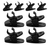 BESTOMZ Clip per Microfono Lavalier a Bavero 8,5 Mm, Fermacravatta Regolabile in Abs Nero, Set da 10 Pezzi per Microfono da Bavero, Accessori per Registrazione Audio e Videomaking