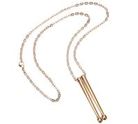 BESTOMZ Collana da Uomo e Donna in Acciaio Inox 304, Pendente a Bacchetta da Batteria Hip-hop, Catena 50 Cm 3 Mm Rosé, Gioielli Decorativi per Costume Quotidiano
