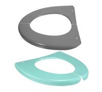 BESTOMZ Cuscino Pieghevole per Sedile WC Portatile 2 Pezzi Coprivaso Imbottito per Adulti per Viaggi e Uso Personale Igienico