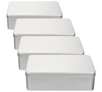 BESTOMZ Custodia in Ferro per Dadi Quadrati con Fodera in Schiuma, Set da 4 Scatole Porta Dadi Leggere e Resistenti, Organizer Portatile per Giochi da Tavolo e Accessori da Viaggio