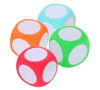 BESTOMZ Dadi Scrivibili in Schiuma 6 CM per Giochi di Apprendimento 4 Pezzi Multifunzione Cancellabili a Secco per Scuola e Classe