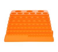 BESTOMZ Drill Bit Index Case a 84 fori in ABS, porta punte da trapano e fresatrici, organizer multifunzione per drills e milling cutters, per officina e falegnameria, arancia, 8.5x0.4x2.8