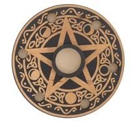 BESTOMZ Espositore per Sfere di Cristallo in Legno Nero, Base Piatta Artigianale per Supporto e Protezione, per Tavolo da Tarot e Decorazione Casa