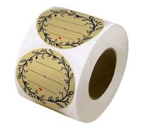 BESTOMZ Etichette Adesive Autoadesive D'olivo Kraft 500 Etichette e Decorare Buste per Confezionare