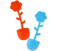 BESTOMZ Filtro per Tè in Silicone a Forma di Fiore 2 Pezzi, Infusore Riutilizzabile per Tè Sfuso, per Casa e Ristoranti, Accessorio Pratico per Infusione