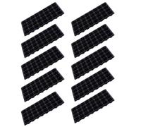 BESTOMZ Kit da 10 Vassoi per Coltivazione Piante in Plastica Nera 21 Fori, Resistente e Riutilizzabile, per Coltivazione Microgreens in Casa o Giardino
