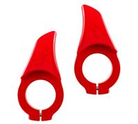 BESTOMZ Manopole Corno per Bici da Montagna, PC Rosso, Anti-Fatica | Ciclisti e Bici Pieghevoli Manubri Piatti, Installazione Facile, per Lunghe Uscite e Strade Sconnesse