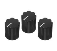 BESTOMZ Manopole Potenziometro in Lega di Alluminio Nere 12,5x15,5 Mm per Controllo Volume e Tono Chitarra Elettrica, Set da 3 Pezzi, Compatibili Amplificatori, Basso e Pedali