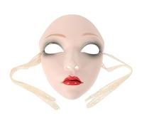 BESTOMZ Maschera Tradizionale Cinese Accessorio Hanfu Bianca in Plastica Unico che Si Adatta Comodamente e Regala Un'aura di Eleganza e Stile Classico per Eventi e Feste