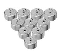 BESTOMZ Peso a Gancio Leggero e Portatile per Esperimenti di Fisica Set di 10 Pezzi in Metallo Argento 50g Ciascuno e Strumenti Didattici